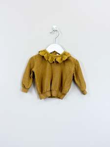 Quincy Mae Rylee Cru: Quincy Mae organic petal knit sweater (6-12m)