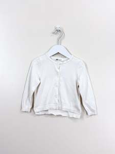 Long Sleeve Tops: H&M cotton knit cardigan (18-24m)