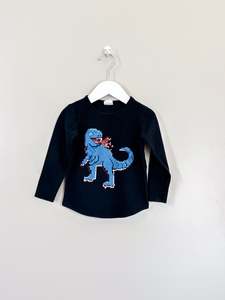 Milky dino long sleeve tee (2y)
