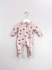 Teeny Weeny zipsuit - spots (newborn)