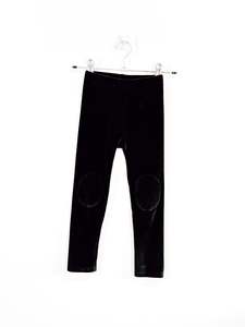 Rock Your Kid knee patch tights - black velvet (5y)