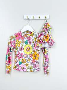 Rock Your Baby: Rock Your Kid retro floral swim set (3y)