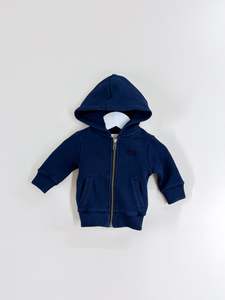 Country Road: Country Road quilted ip hoodie - navy (0-3m)
