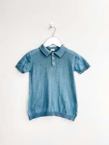 Nature Baby organic stevie polo - mineral (4y)