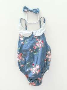 La Sienna floral romper & headband set (2y)