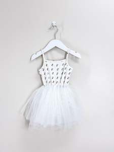 Bencer & Hazelnut ladybug tulle onesie dress (1y)