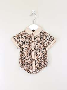 Bencer & Hazelnut button up bodysuit (0-3m)