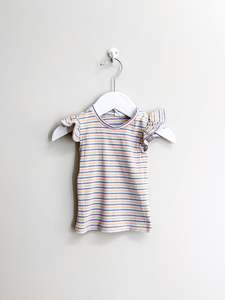 For The Babes: Seed rib flutter tee (3-6m)