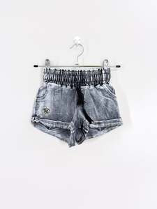 The Girl Club grey wash denim shorts (4y)