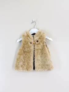 Zara faux fur vest jacket (2-3y)