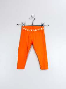 Pants Leggings: Bonds leggings - orange (12-18m)