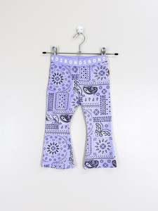 Pants Leggings: Bonds flare leggings - lilac (12-18m)