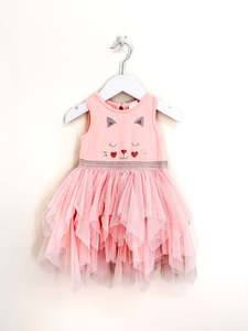 Teeny Weeny kitty tulle dress (6-12m)