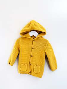 Next mustard hooded knit (9-12m)