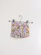 Milky floral bike shorts (3-6m)