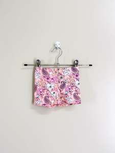 Milky floral bike shorts (3-6m)