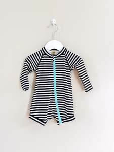 Bonds striped swimsuit (3-6m)