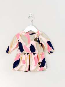 Minti brush strokes dress (3-6m)