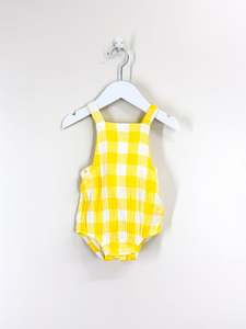 Seed Heritage: Seed gingham romper (0-3m)