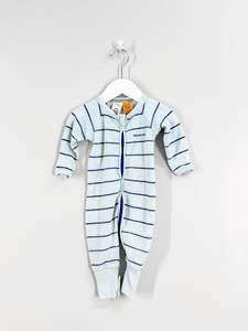 Baby Basics: Bonds terry wondersuit - blue stripe (3-6m)