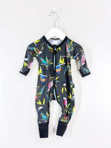 Bonds wondersuit - birds (0-3m)