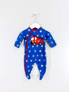 Baby Basics: Next fire engine button onesie (0-3m)