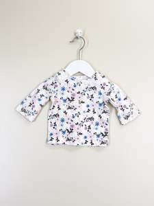Teeny Weeny long sleeve floral tee (0-3m)