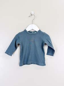 Baby Basics: Teeny Weeny rib long sleeve tee - sage (0-3m)