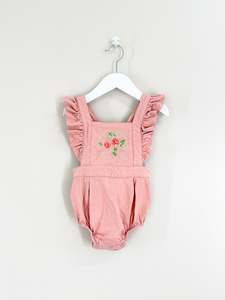 Rock Your Baby pink rose romper (12-18m)