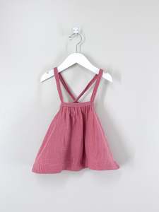 Nature Baby organic may pinafore - raspberry (6-12m)