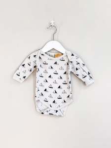 Nature Baby organic bodysuit - sail boats (3-6m)