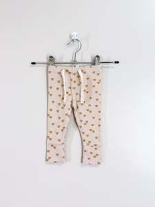 Hux organic beary cute rib leggings (0-3m)