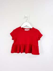 La Sienna cozy rib peplum top (5y)