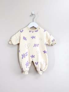 For The Babes: Myla Jane signature MJ fleece romper (3m)