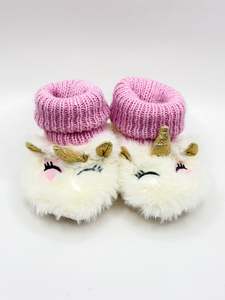 Footwear: Peter Alexander unicorn slippers (0-3m)