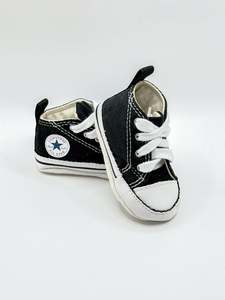 Converse cribster soft sole shoes - black (17EU)