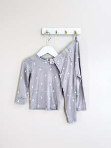 Sleepwear: Quincy Mae bamboo PJ set - snowmen (18-24m)