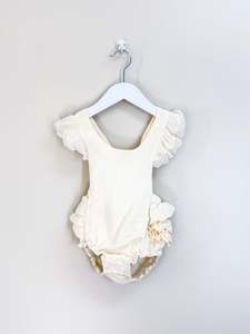 Karibou Kids liliana muslin playsuit - french vanilla (6-12m)
