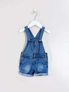 Overalls Playsuits: Teeny Weeny denim shortalls (6-18m)