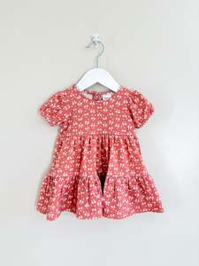 Teeny Weeny tiered bow dress (6-12m)