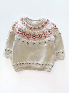 Knitwear: Teeny Weeny jacquard knit jumper (6-12m)