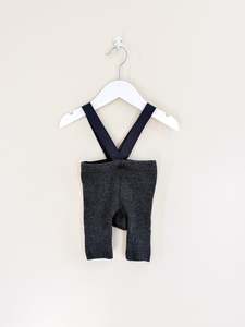 Shorts Skirts Bloomers: Knit suspender shorts (1-2y)