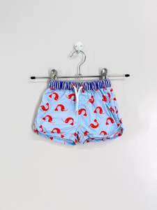 Shorts Skirts Bloomers: Seed shrimp board shorts (3-6m)