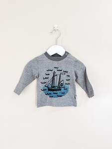 Minti sail long sleeve tee (3-6m)