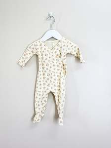 Quincy Mae Rylee Cru: Quincy Mae pointelle wrap onesie (newborn)