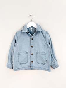 Rylee + Cru enzo overshirt - ocean (4-5y)