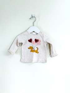 Teeny Weeny puppy long sleeve tee (3-6m)