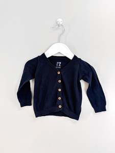 Nature Baby organic light weight cardigan - navy (3-6m)