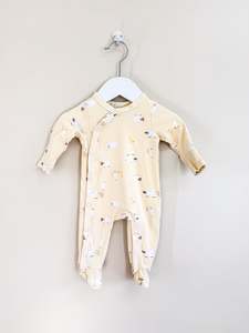 Little Bundle farm button onesie (newborn)
