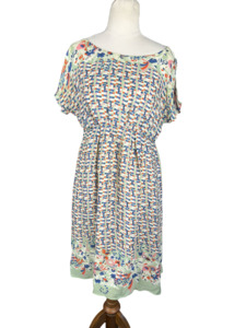 Marcs pattern 100% silk dress | size 10